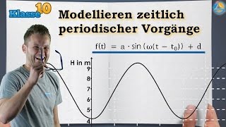 Modellieren zeitlich periodischer Vorgänge  Trigonometrie  Klasse 10 ★ Wissen [upl. by Noerb]