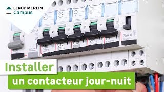 Comment installer un contacteur journuit  Leroy Merlin [upl. by Nerrej]