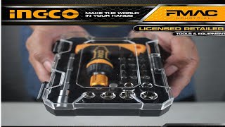 Ingco Ratchet THandle Wrench Screwdriver Set  18 Pcs [upl. by Adnilev]