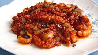 Spicy stirfried octopus Nakjibokkeum 낙지볶음 [upl. by Boardman]