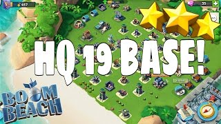 Boom Beach  HQ 19 BEST Defense Layout [upl. by Ibmab]