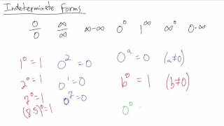 Calculus  Indeterminate Forms [upl. by Atinot]