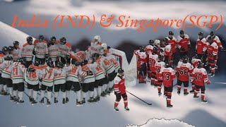 India IND amp Singapore SGP Mens Ice Hockey 2025 [upl. by Kirtley554]