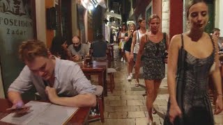 The Nightlife Street Scene in Zadar Croatia [upl. by Karl]