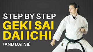 Geki Sai Dai Ichi Kata And Ni  Step By Step [upl. by Esoryram]