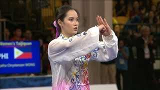 Agatha Wong wins GOLD in Wushu Taijiquan event  2019 SEA Games [upl. by Enicar122]