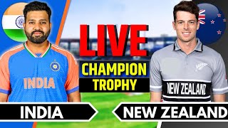 India vs New Zealand Match 12  Live Cricket Match Today  IND vs NZ  Champions Trophy Last 40 Ov [upl. by Anatol]