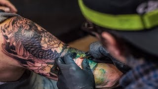 Colorful Traditional Dragon Half Sleeve Tattoo [upl. by Oznohpla973]