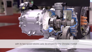 Auto Shanghai 2017 – Schaeffler’s electric axle Schaeffler [upl. by Taffy]