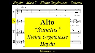 Haydn  Kleine Orgelmesse  Hob XXII7  Sanctus  Alto [upl. by Sillad758]