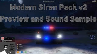 Modern Siren Pack FiveM v2 Preview  Sound Samples [upl. by Acinoev482]