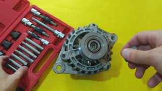 How to Replace Alternators Freewheel Clutch Pulley [upl. by Bradstreet736]