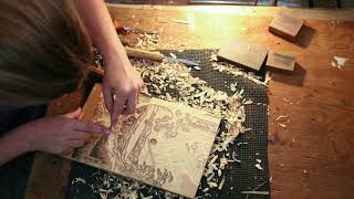 Japanese Woodblock Printmaking [upl. by Ebsen]