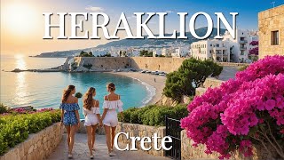 Heraklion Crete Greece 4KUHD Walking Tour [upl. by Eelano]