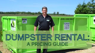 Dumpster Rental A Pricing Guide [upl. by Nnylorac]