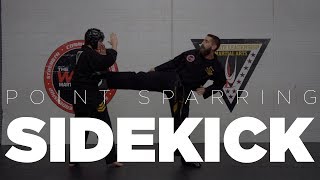 Point Sparring Techniques  Sidekick [upl. by Eidod]