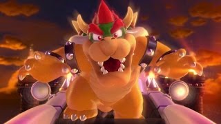 Super Mario 3D World  All Bowser Boss Fights 2 Player [upl. by Alene]