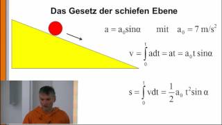 Kinematik 5 Die schiefe Ebene [upl. by Nahtanoy]