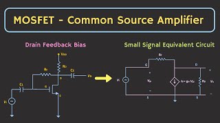 MOSFET Common Source Amplifier  Small Signal Analysis  Drain Feedback Bias [upl. by Macleod286]