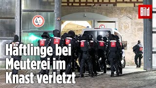 Gefängnismeuterei Polizei stürmt Knast in Thüringen  JVA Untermaßfeld [upl. by Dohsar]