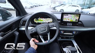 New Audi Q5 S Line 2021 Test Drive Review POV [upl. by Utta846]