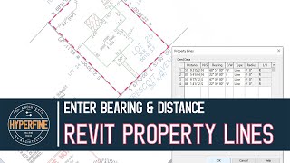 Revit Property Lines Enter Bearing and Distance [upl. by Hgielak]